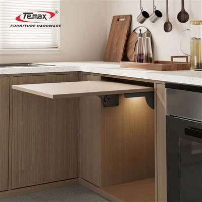 TEMAX บานพับชั้นวางแบบพับได้ Heavy Duty 40KG Soft Close Lift Support DB5017TS